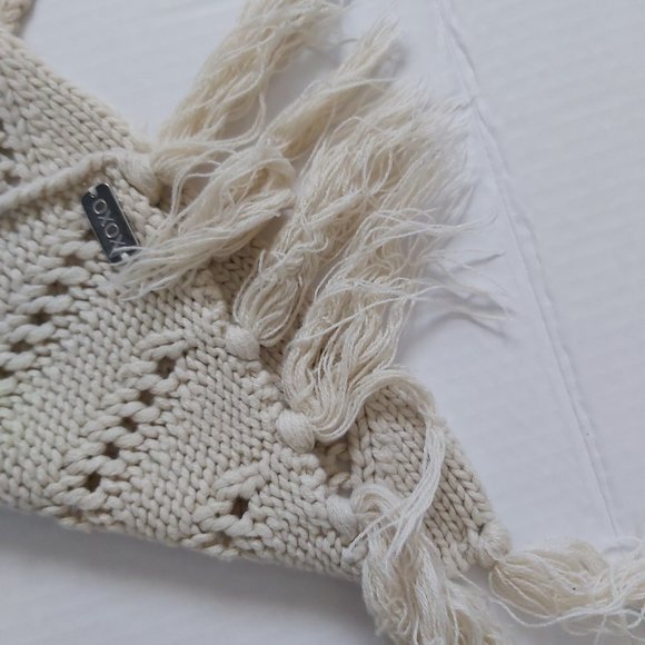 knitting bonnet and scarf with tossil pair by XOXO color beige, one size - Picture 4 of 6